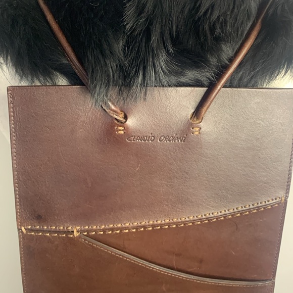 CLAUDIO ORCIANI Redish Brown Leather Backpack Made Italy MCB6743R - Picture 2 of 13